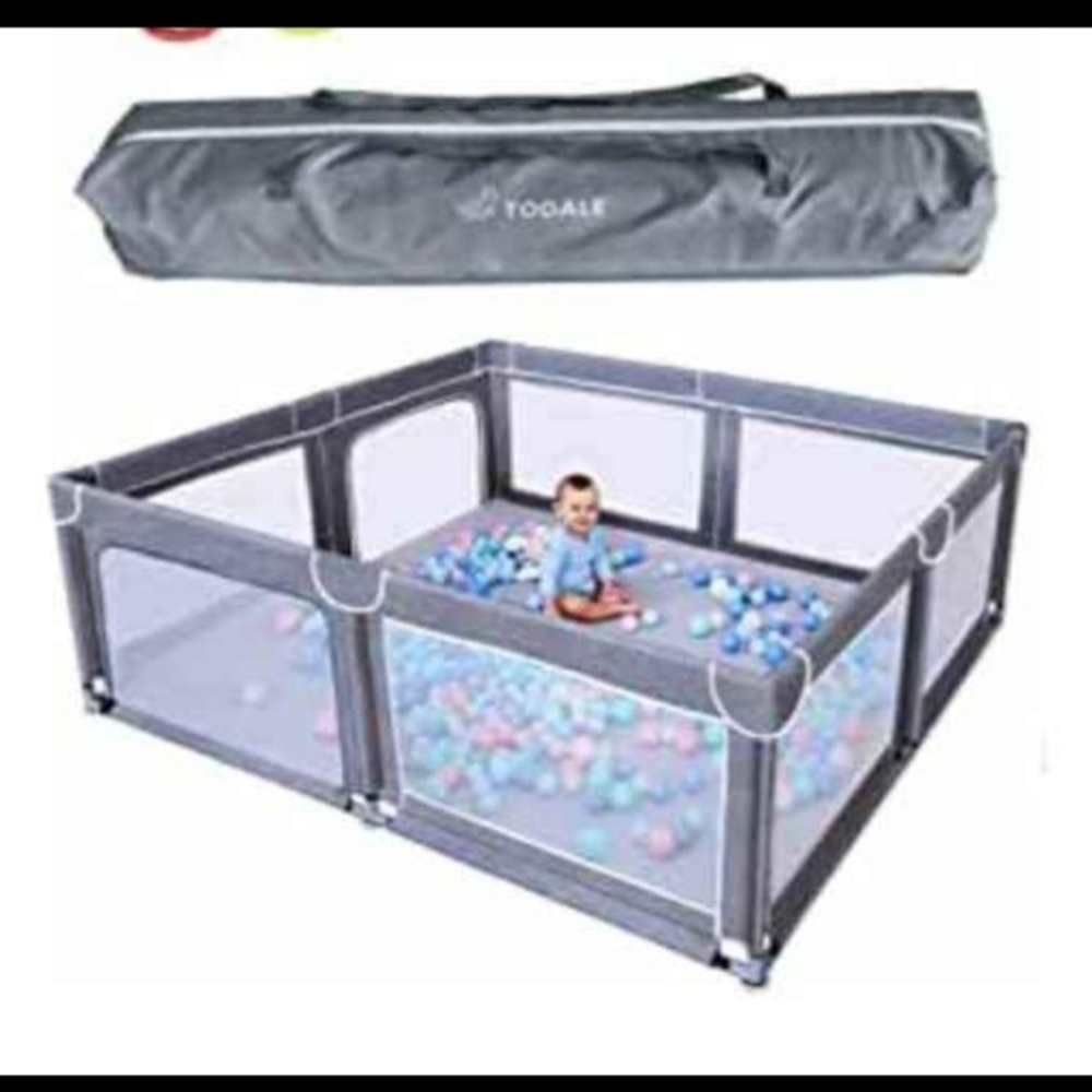 Gray Kids Playpen